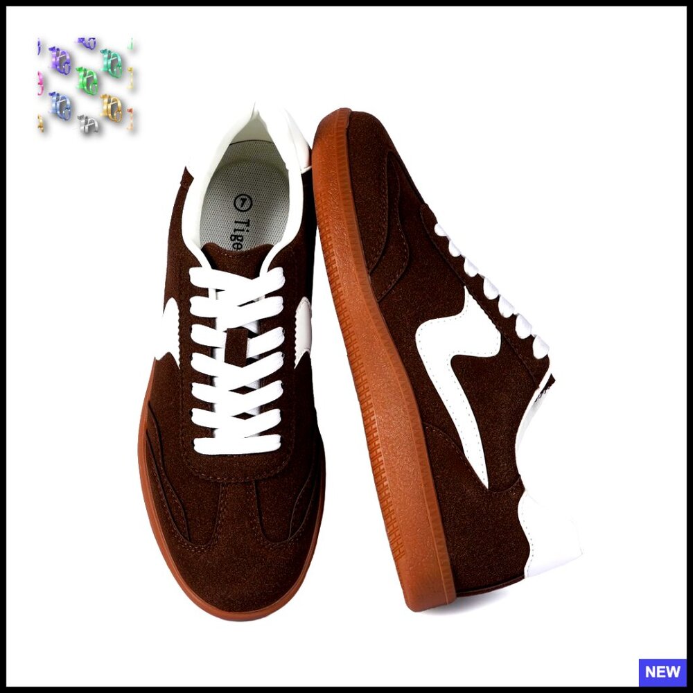 Retro Fashion Sneakers Classic Comfort Lace Up Slip On Tennis Shoes Women